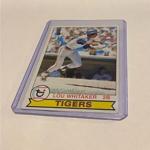 Lou Whitaker 1979 Topps Baseball Card Vintage Collectible